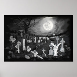 Poster La nuit sur le cimetière - Angel avec Diable