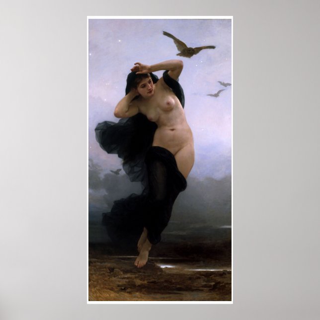 Poster La Nuit William-Adolphe Bouguereau (Devant)