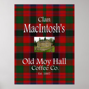 Poster La Old Moy Hall Coffee Co. de Clan MacIntosh.