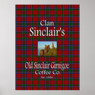 Poster La Old Sinclair Girnigoe Coffee Co. de Clan Sincla
