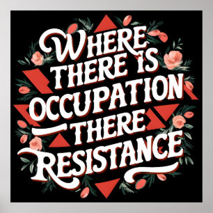 Poster Là où il y a occupation il y a résistance