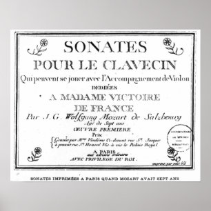 Poster La page titre pour 'Sonates versent le clavecin'