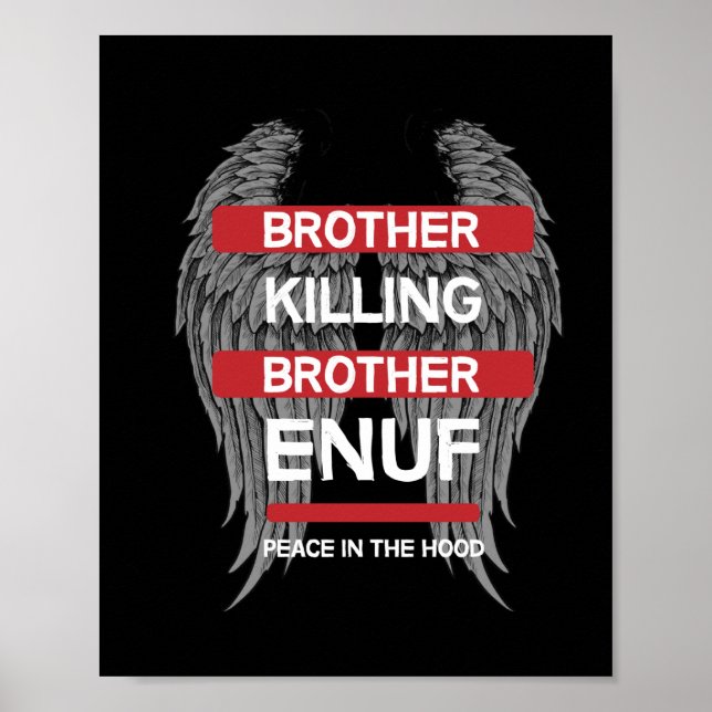 Poster La Paix Dans La Hood | Mettre fin à la violence ar (Devant)