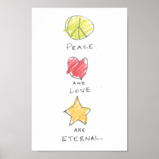 Poster La paix et l'amour sont éternels