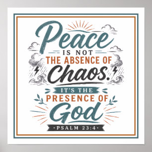 Poster La paix n'est pas absence de chaos Citations spiri