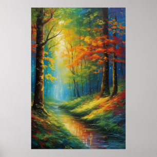 Poster La Palette d'automne, une forêt verdoyante