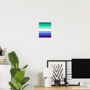 Poster La palette de drapeau des hommes gays trans-inclus