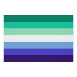Poster La palette de drapeau des hommes gays trans-inclus