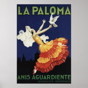 Poster La Paloma - Anis Aguardiente promotionnel