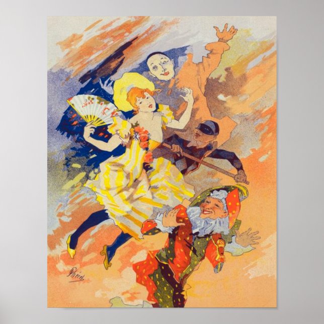 Poster La Pantomime par Jules Cheret (Devant)