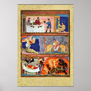 Poster La Parabole De L'Homme Riche Et Lazare Folio 78 R