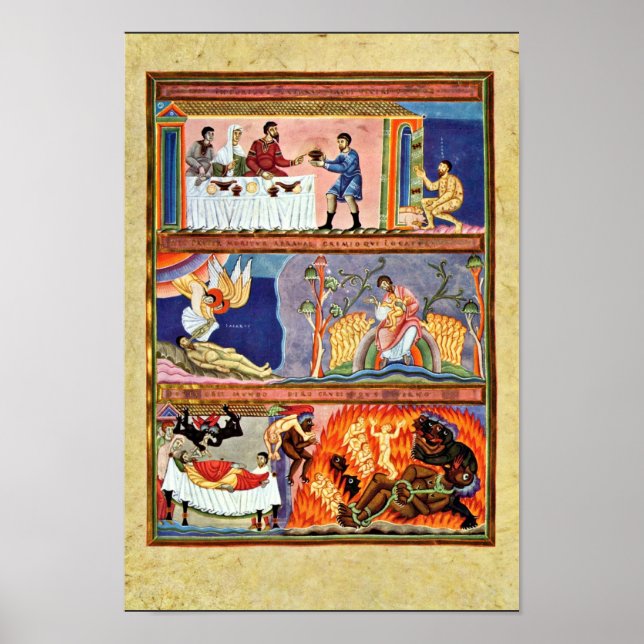 Poster La Parabole De L'Homme Riche Et Lazare Folio 78 R (Devant)