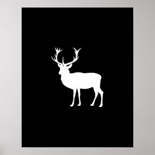 Poster La partie de célibataire noire et blanche de