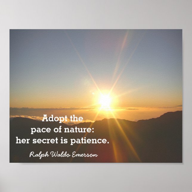 Poster La Patience de la Nature - Citation Emerson - impr (Devant)