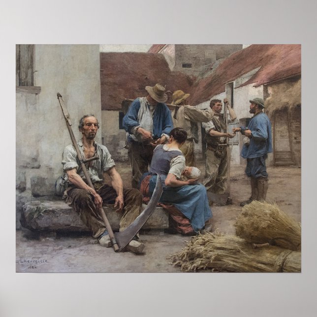 Poster La Paye des Moissonneurs – Lhermitte, 1882 (Devant)