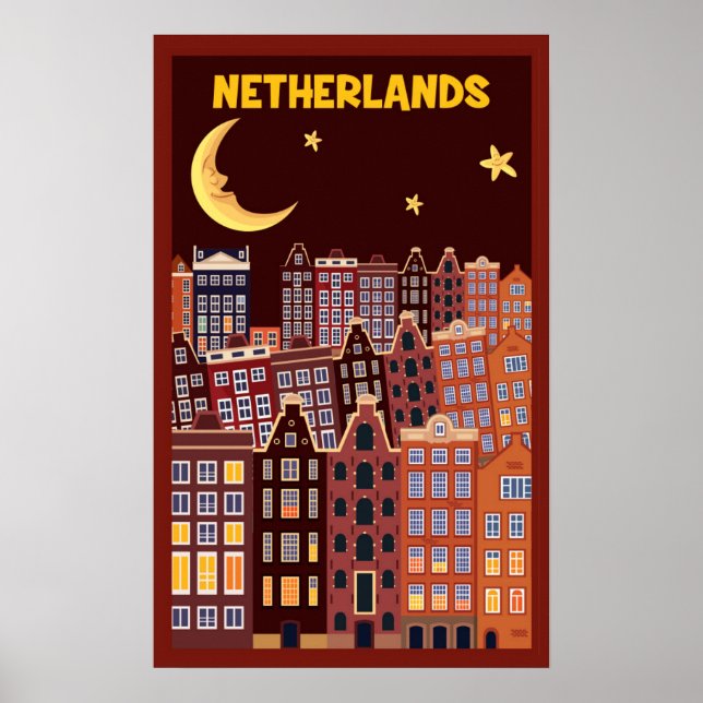 Poster La Pays-Bas de nuit (Devant)