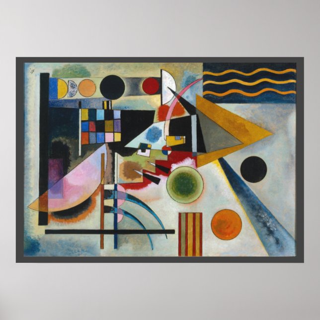 Poster La peinture Abstraite en ébullition de Kandinsky (Devant)