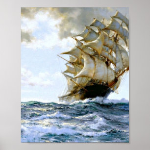 Poster La Peinture De Navire Fière De Montague Dawson