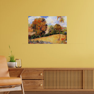 Poster La peinture de Paul Gauguin, Prairie en Martinique