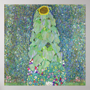 Poster La peinture de tournesol de Gustav Klimt 