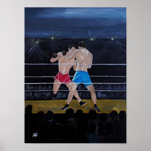Poster La peinture Les Boxeurs par Alfred Fox