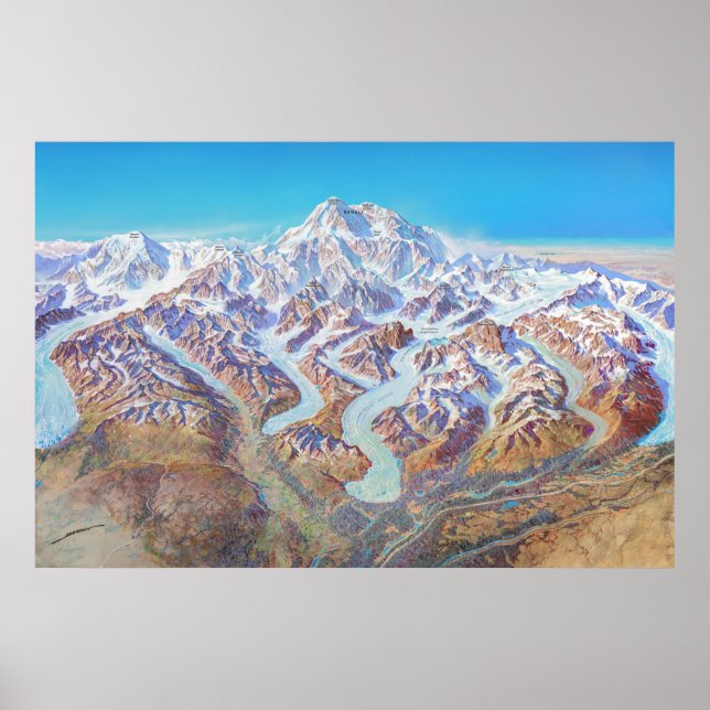 Poster La peinture paysagère du parc national de Denali (Devant)