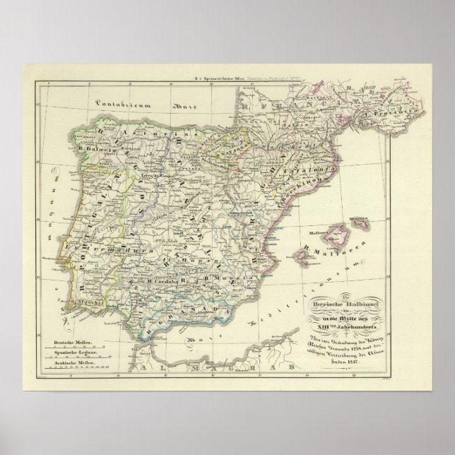 Poster La péninsule ibérique (Devant)