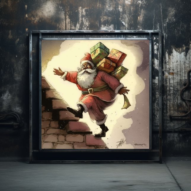 Poster La Père Noël noire magique intemporelle sur le Che (Créateur téléchargé)
