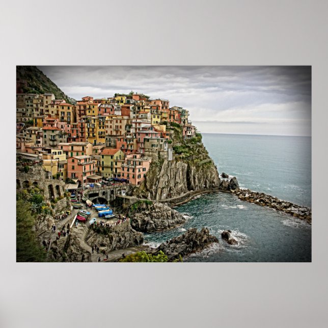 Poster La périphérie de l'Italie - Manarola - Cinque Terr (Devant)
