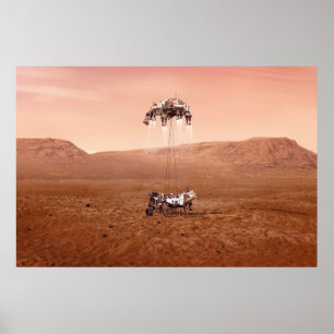 Poster La Persévérance Arrive En Toute Sécurité Sur Mars.