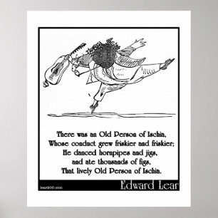 Poster La personne âgée d'Edward Lear des ischions