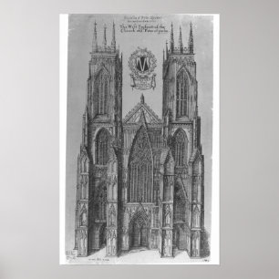 Poster La perspective occidentale de l'église de St Pete