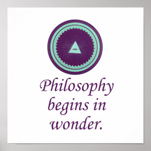 Poster La Philosophie Commence En Merveille - Citations M