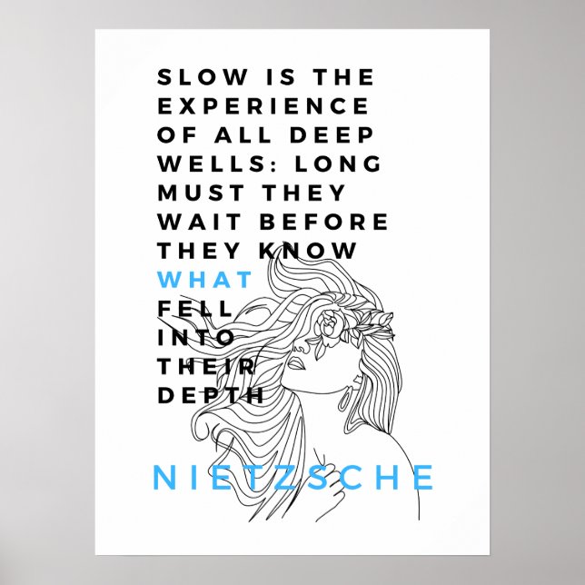 Poster La philosophie de l'âme profonde cite Nietzsche (Devant)