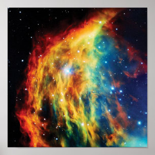 Poster La photo de la nébuleuse Medusa dans l'espace par