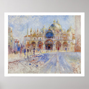 Poster La Piazza San Marco, Venise, 1881 (huile sur toile