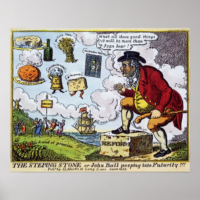 Poster La Pierre à Pas, John Bull jetant un oeil dans (Devant)