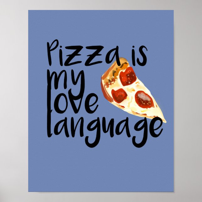 Poster La pizza est ma langue d'amour (Devant)