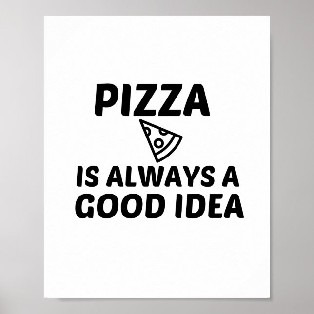 POSTER LA PIZZA EST TOUJOURS UNE BONNE IDÉE (Devant)