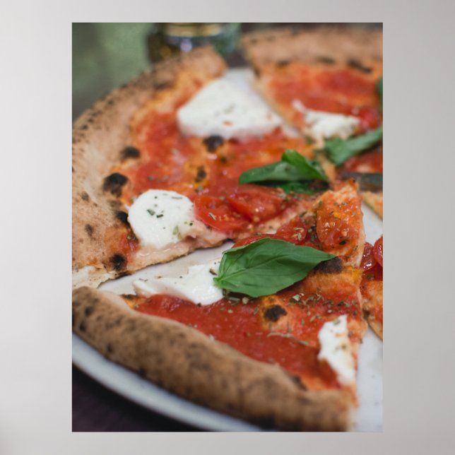 Poster La pizza italienne Margherita (Devant)