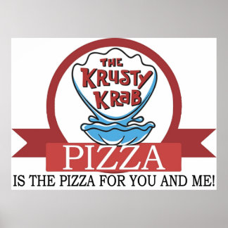 Poster La pizza Krusty Krab