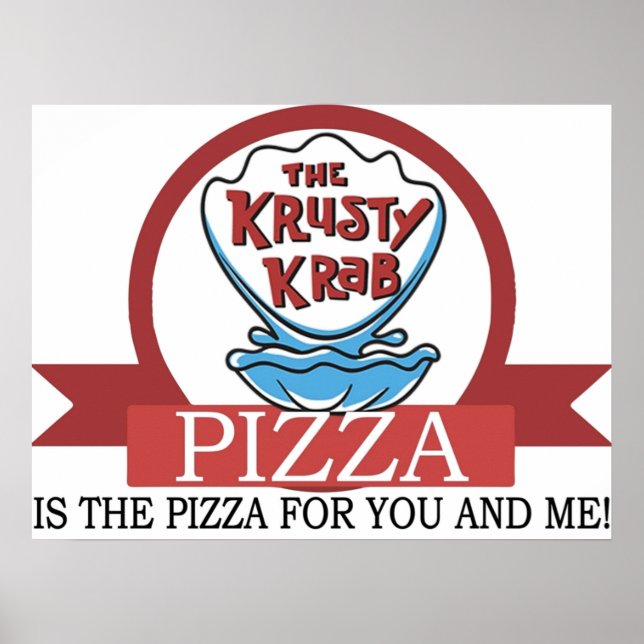Poster La pizza Krusty Krab (Devant)