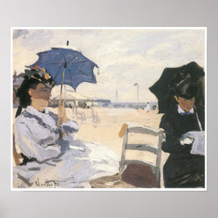 Poster La plage à Trouville, 1870 Claude Monet