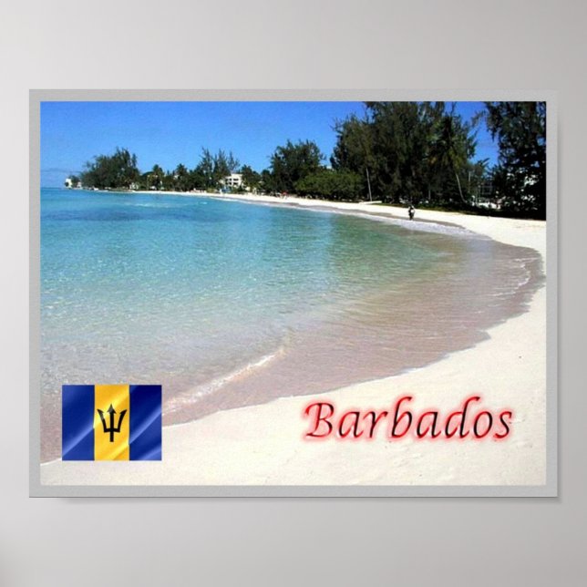 Poster La plage - Barbade - (Devant)