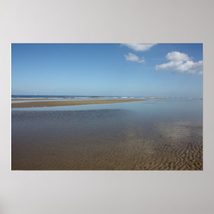 Poster La plage dans Egmond Zee aan, Pays-Bas