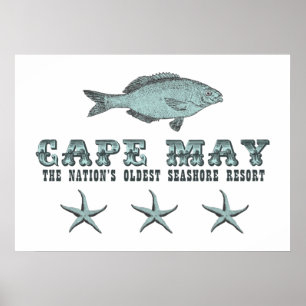 Poster La plage de {1}Cape May{/1}, NJ Nation's Old Seash