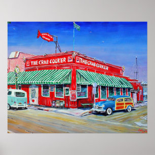 Poster La plage de Newport de cuiseur de crabe