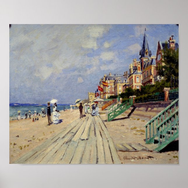 Poster La plage de Trouville - Claude Monet (Devant)