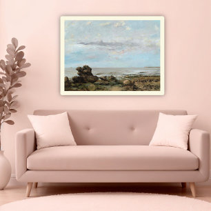 Poster La plage de Trouville, Marine Seascape Art