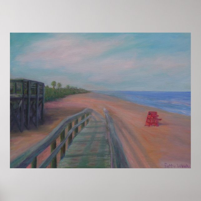 POSTER LA PLAGE DU FLAGLER BEACH (Devant)